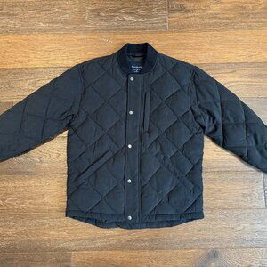 Abercrombie Mens Black Quilted Bomber Jacket